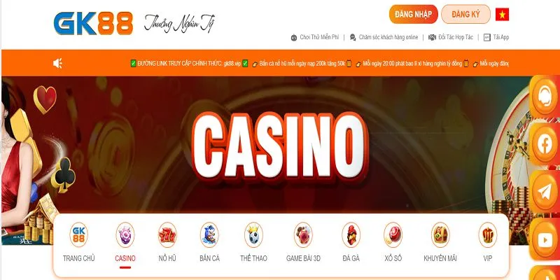 Khám phá sảnh casino GK88 với những thông tin cụ thể