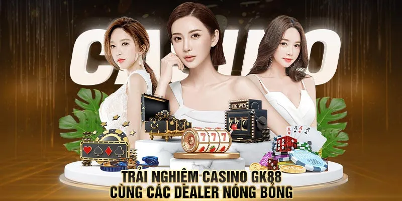 Sảnh casino GK88 bắt mắt với rất nhiều lựa chọn đình đám